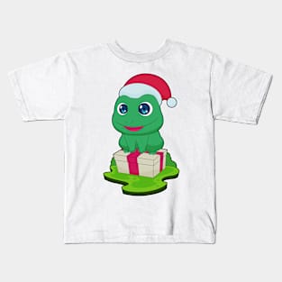 Frog Christmas Package Kids T-Shirt